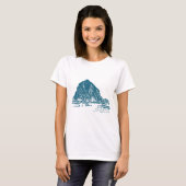T-shirt Illustration de Haystack Rock (Devant entier)