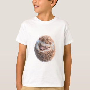T-shirt Illustration de Hérisson Endormi en boule Enfants