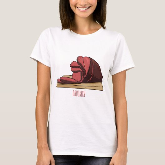 T-shirt Illustration de jambon (Devant)