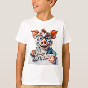 T-shirt Illustration de joyeux anniversaire en dessin anim