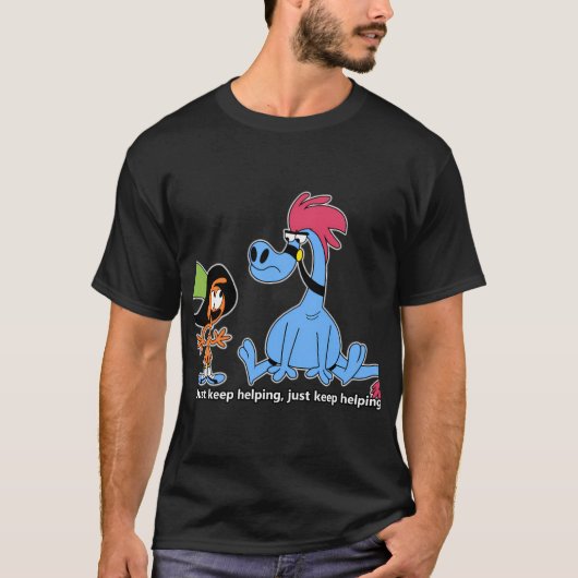 T-shirt Illustration de « Juste continuer à aider » avec D (Devant)