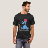 T-shirt Illustration de « Juste continuer à aider » avec D (Devant entier)
