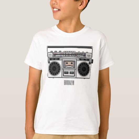 T-shirt Illustration de la bande dessinée radio (Devant)