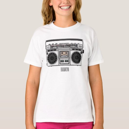 T-shirt Illustration de la bande dessinée radio (Devant)