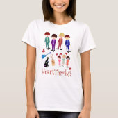 T-shirt Illustration de la bande rétro Heartthrobs (Devant)