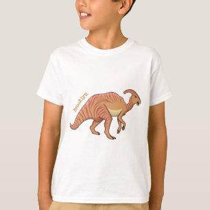 T-shirt Illustration de la caricature de dinosaure du para