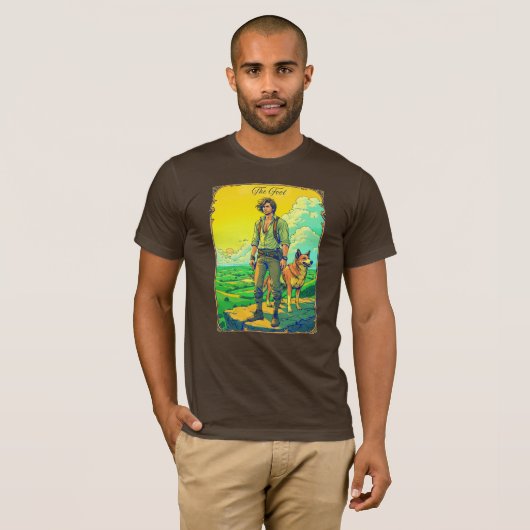 T-shirt Illustration de la carte Tarot, l'idiot (Devant entier)