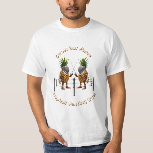 T-shirt Illustration de la clôture de l'ananas (Devant)