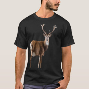 T-shirt Illustration de la faune mignon Cerf retro Deer Lo