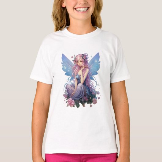 T-shirt Illustration de la fée de Whisper Lavender (Devant)