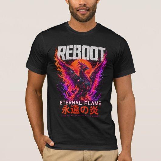 T-shirt Illustration de la Flamme Éternelle – Phénix de Fe (Devant)