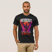 T-shirt Illustration de la Flamme Éternelle – Phénix de Fe (Devant entier)
