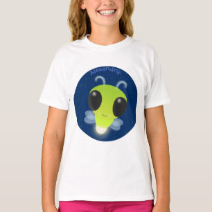T-shirt Illustration de la luciole vert mou