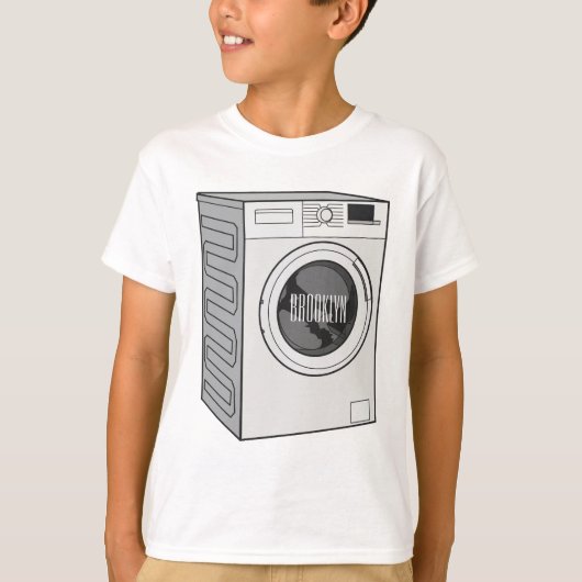 T-shirt Illustration de la machine à laver (Devant)
