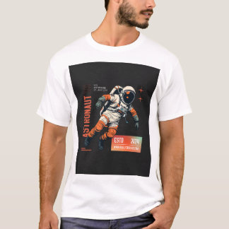 T-shirt Illustration de la marche spatiale de l'astronaute