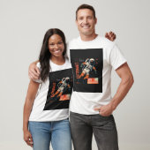 T-shirt Illustration de la marche spatiale de l'astronaute (Unisexe)