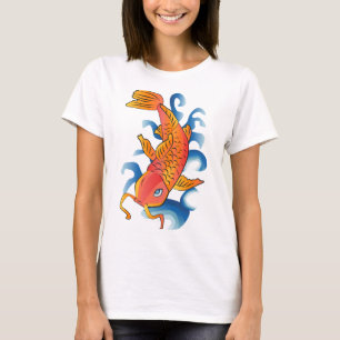 T-shirt Illustration de la nage Koi Fish