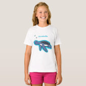 T-shirt Illustration de la petite tortue de mer (Devant entier)