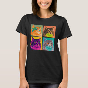 T-shirt Illustration de la pinte de chat de la forêt norvé