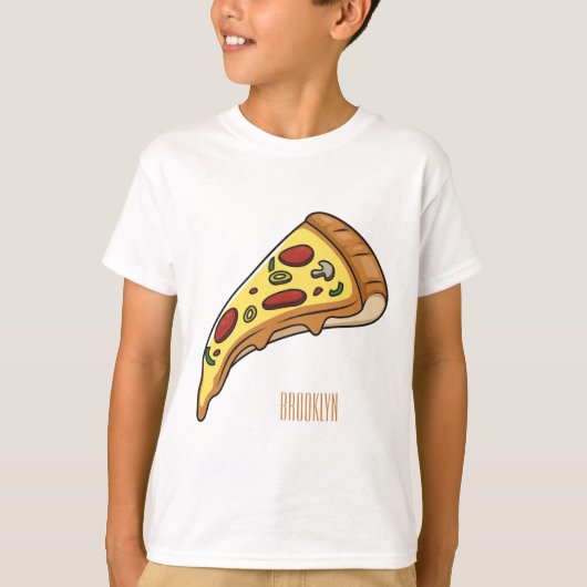 T-shirt Illustration de la pizza (Devant)