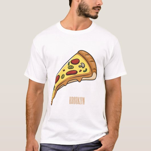 T-shirt Illustration de la pizza (Devant)