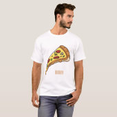 T-shirt Illustration de la pizza (Devant entier)