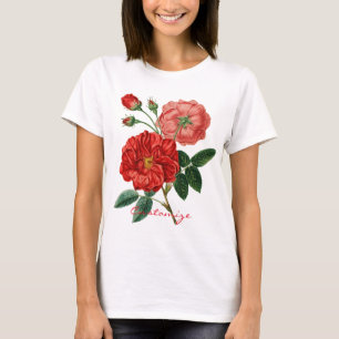 T-shirt Illustration de la Rose rouge Vintage Thunder_Cove
