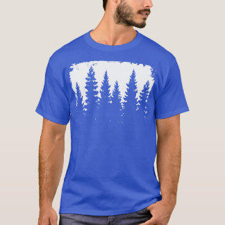 T-shirt Illustration de la silhouette forestière