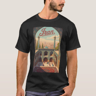 T-shirt Illustration de la skyline d'Iran Art de voyage vi