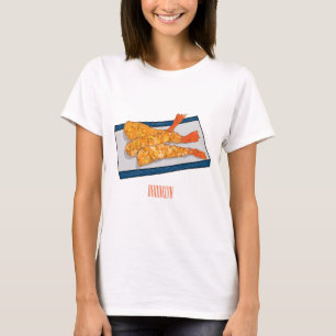 T-shirt Illustration de la tempura crevette