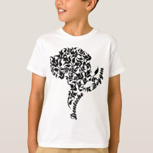 T-shirt Illustration de la tête de Dogue Allemand en feuil