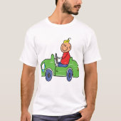 T-shirt Illustration de la voiture verte pour enfants (Devant)