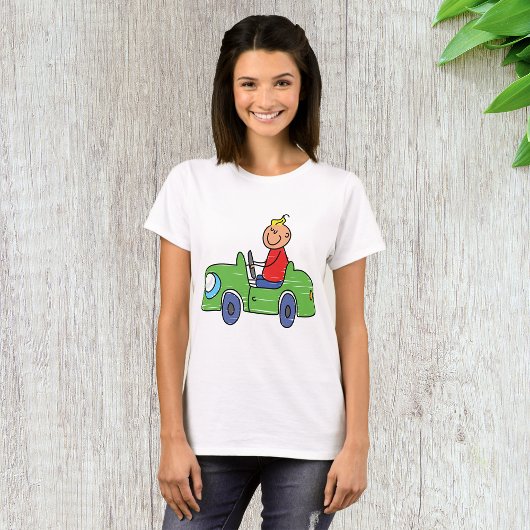 T-shirt Illustration de la voiture verte pour enfants