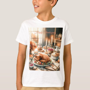 T-shirt Illustration de l'action de grâce aquarelle
