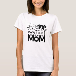 T-shirt Illustration de l'Amoureux des chiens Pawsome Mom