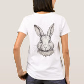 T-shirt Illustration de lapin esthétique vintage (Dos)