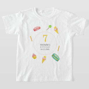 T-shirt Illustration de l'aquarelle de la fête d'été