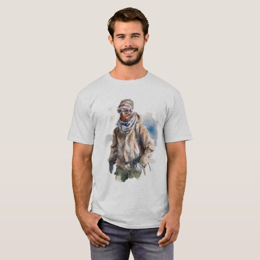 T-shirt Illustration de l'art du monde en conflit (Devant entier)