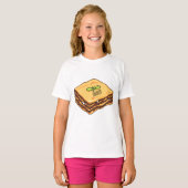 T-shirt Illustration de Lasagna (Devant entier)