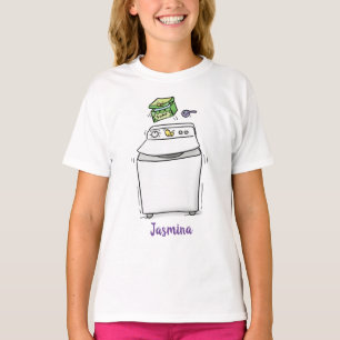 T-shirt Illustration de lave-linge mignonne