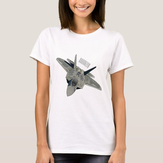 T-shirt Illustration de l'avion de chasse (Devant)