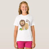 T-shirt Illustration de l'effervescence de lions heureux (Devant entier)