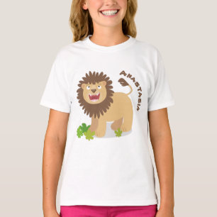T-shirt Illustration de l'effervescence de lions heureux