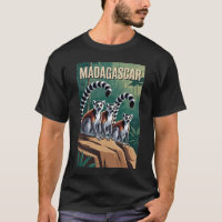 Illustration de lémurs de Madagascar Art de voyage