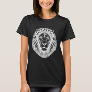 T-shirt Illustration de l'encre d'art Zodiac Leo Lions Hea