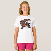 T-shirt Illustration de lézard géant affamé (Devant entier)