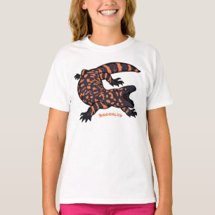 T-shirt Illustration de lézard géant affamé