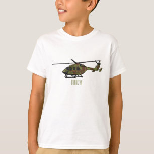 T-shirt Illustration de l'hélicoptère de l'armée