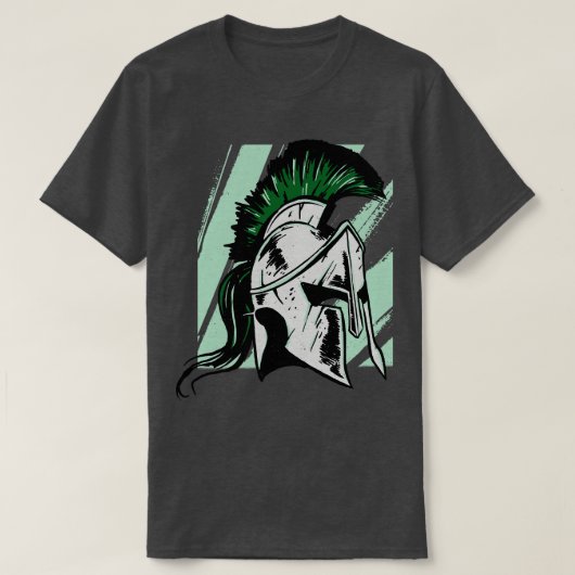 T-shirt Illustration de l'héliement Spartan Gritty (Design devant)