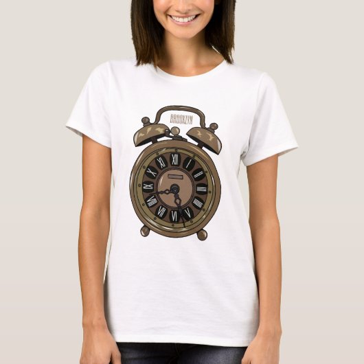 T-shirt Illustration de l'horloge d'alarme (Devant)